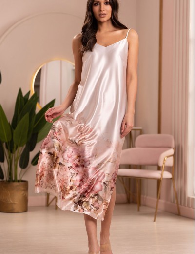 Длинная шелковая сорочка Mia-Amore ALORA 4944, Цвет: мультицвет, Размеры: 2XL, изображение 4