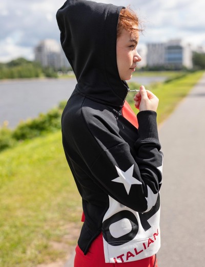 Женская толстовка Opium M-120, Цвет: чёрный/красный/белый, Размеры: L, изображение 4