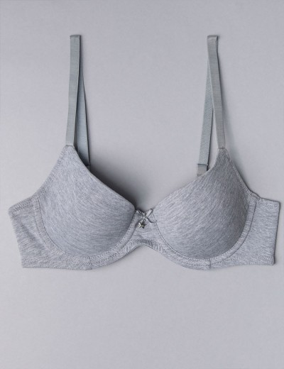 Бюстгальтер на поролоне Sielei NATURAL COTTON 1428 grigio melange, Цвет: grigio melange (серый), Размеры: 70B, изображение 2