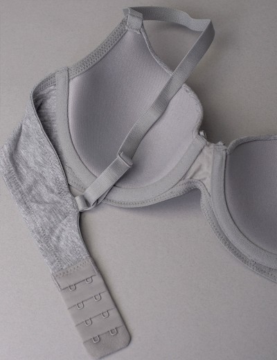 Бюстгальтер на поролоне Sielei NATURAL COTTON 1428 grigio melange, Цвет: grigio melange (серый), Размеры: 70B, изображение 4