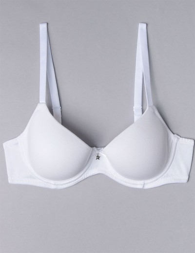 Бюстгальтер на поролоне Sielei NATURAL COTTON 1428 bianco, Цвет: bianco (белый), Размеры: 70B, изображение 4