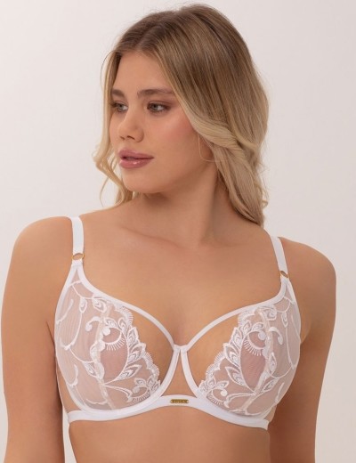 Бюстгальтер мягкий балконет Subtille MADLEN WHITE soft balconette, Цвет: белый, Размеры: 65E, изображение 3