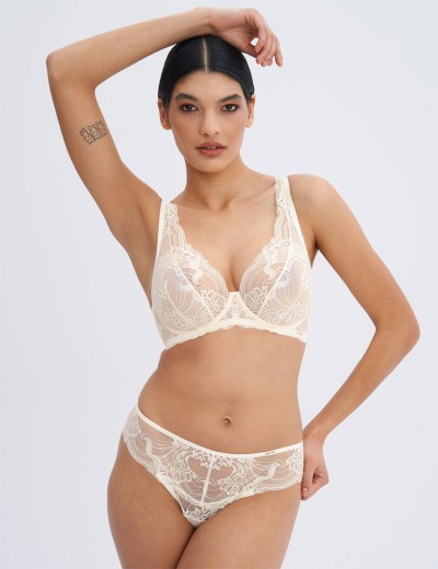 Трусы бразилиана Alles PURE ROMANTIC brazyliany vanilla, Цвет: кремовый, Размеры: S, изображение 6