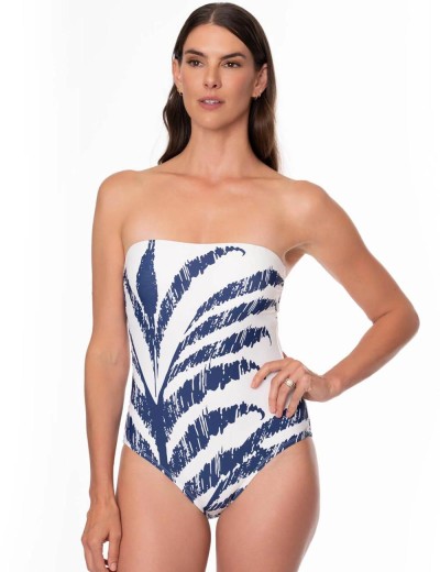 Совместный купальник бандо Jantzen JZ26256M, Цвет: тёмно-синий/белый, Размеры: XL, изображение 2