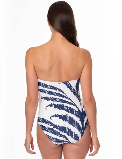 Совместный купальник бандо Jantzen JZ26256M, Цвет: тёмно-синий/белый, Размеры: XL, изображение 3