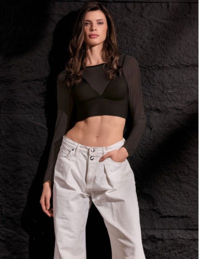 Топ с вкладышами Lormar GLAM Gla84180 nero, Цвет: nero (черный), Размеры: 75B, изображение 2