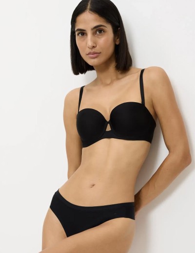 Гладкий бюстгальтер бандо Triumph PURE MICRO WDP чёрный, Цвет: чёрный, Размеры: 70B, изображение 4