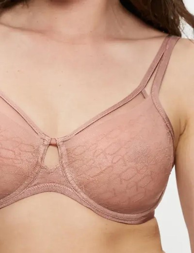 Бюстгальтер минимайзер Triumph SIGNATURE SHEER W01 EX миндаль, Цвет: миндаль, Размеры: 70D, изображение 3