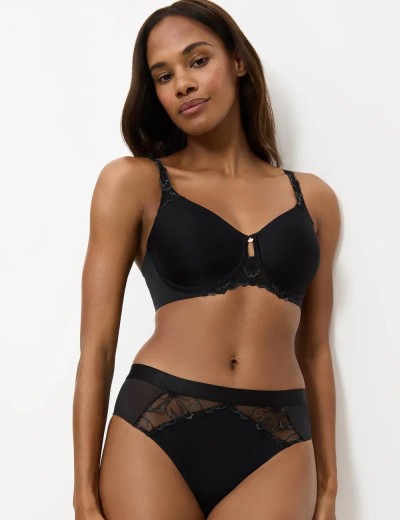 Бюстгальтер с мягкой чашкой Triumph WILD AZALEA FLORALE W01 чёрный, Цвет: чёрный, Размеры: 70E, изображение 4