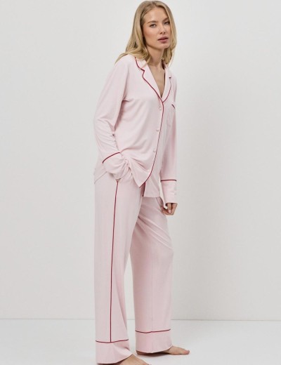 Пижама женская с брюками Aruelle AMORIA, Цвет: светло-розовый, Размеры: XS, изображение 2
