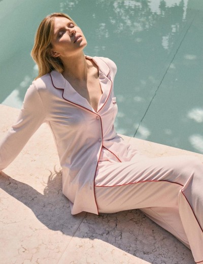 Пижама женская с брюками Aruelle AMORIA, Цвет: светло-розовый, Размеры: XS, изображение 3