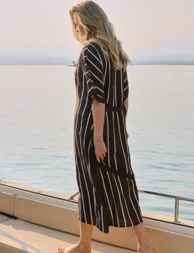 Платье-туника из вискозы Aruelle CEDAR, Цвет: шоколадный, Размеры: XS, изображение 2