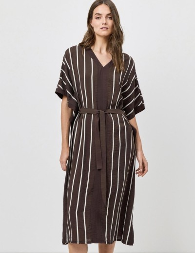 Платье-туника из вискозы Aruelle CEDAR, Цвет: шоколадный, Размеры: XS, изображение 3