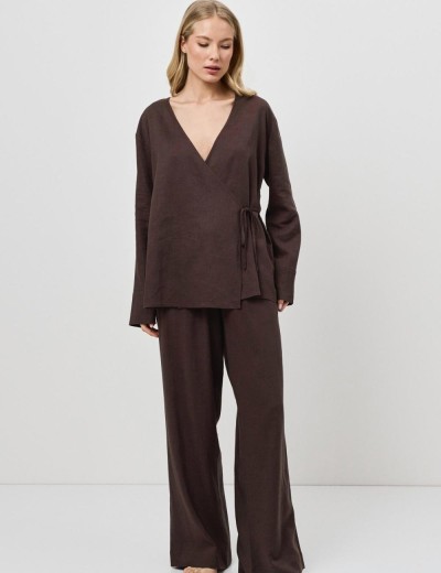 Брючный комплект Aruelle CLAY SET, Цвет: шоколадный, Размеры: XS, изображение 2