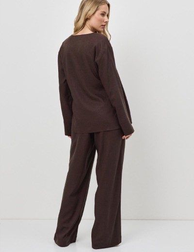 Брючный комплект Aruelle CLAY SET, Цвет: шоколадный, Размеры: XS, изображение 4
