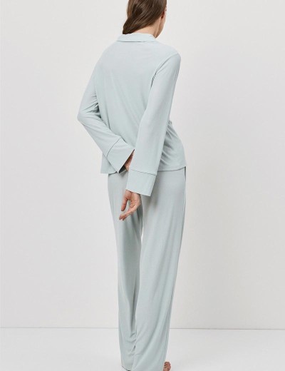 Пижама с брюками из модала Aruelle DOVE, Цвет: светло-мятный, Размеры: XS, изображение 3