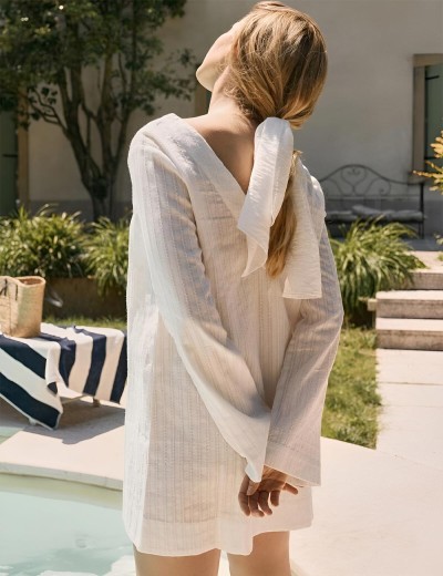 Короткое платье Aruelle ELARA, Цвет: слоновая кость, Размеры: XS, изображение 2