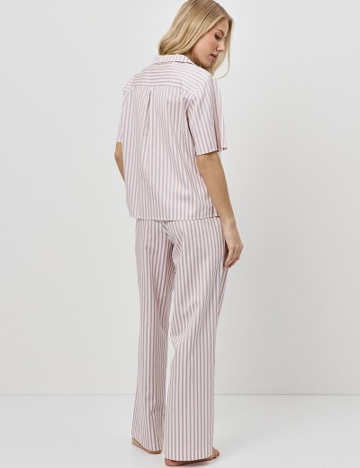 Хлопковая пижама с брюками Aruelle ELOW, Цвет: светло-розовый, Размеры: M, изображение 3