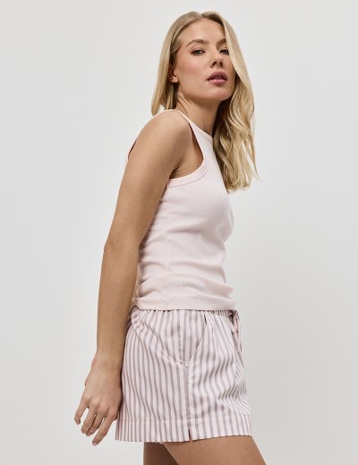 Пижама женская с шортами Aruelle ELOWEN, Цвет: светло-розовый, Размеры: XS, изображение 4