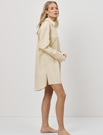 Домашняя рубашка Aruelle HALO, Цвет: светло-жёлтый, Размеры: XS, изображение 4