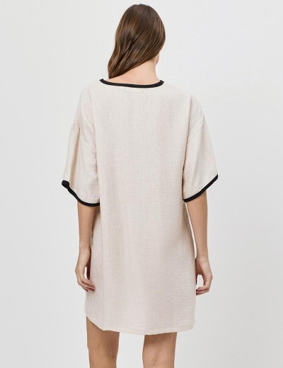 Лёгкая туника Aruelle HORIZON, Цвет: светло-бежевый, Размеры: XS, изображение 3