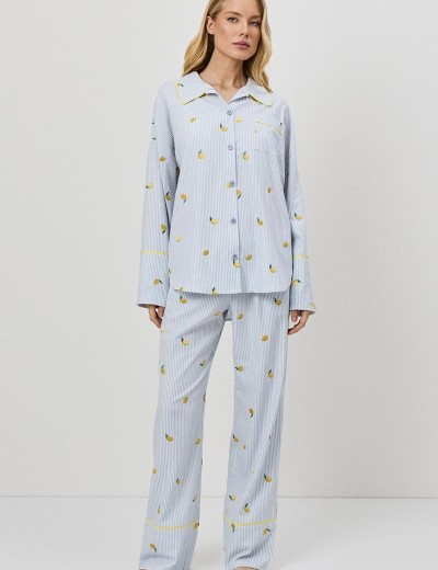 Пижама с брюками Aruelle LENORA, Цвет: светло-голубой, Размеры: XS, изображение 3