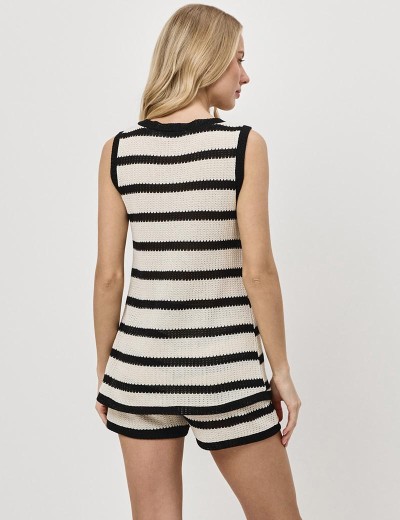 Комплект из топа и шорт Aruelle MIRAGE SET, Цвет: светло-бежевый, Размеры: S, изображение 2