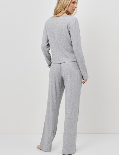 Комплект женский со штанами Aruelle NEVE SET, Цвет: светло-серый, Размеры: XS, изображение 4