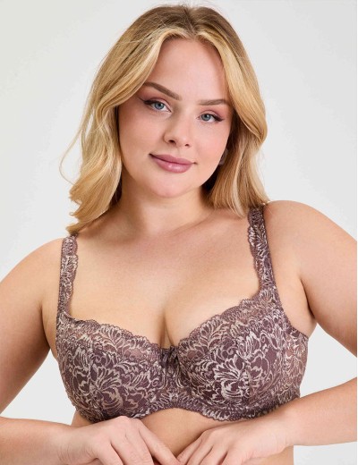 Кружевной бюстгальтер на поролоне Lina A 6086 перец, Цвет: перец, Размеры: 85C, изображение 5