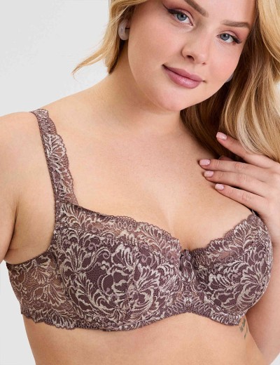 Кружевной бюстгальтер на поролоне Lina A 6086 перец, Цвет: перец, Размеры: 85C, изображение 3
