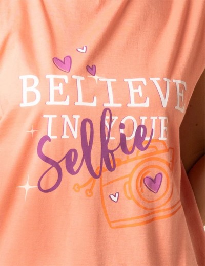 Сорочка-мини Sielei FASHION SUMMER BE41 pesca, Цвет: pesca (персик), Размеры: XL, изображение 2