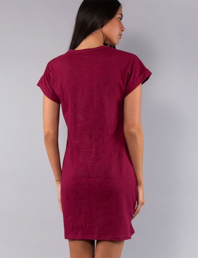 Сорочка из хлопка Sielei CITY CI28 ciliegia, Цвет: ciliegia (бордо), Размеры: 3XL, изображение 2