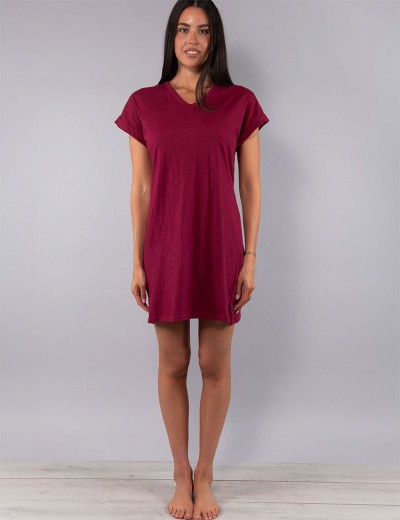 Сорочка из хлопка Sielei CITY CI28 ciliegia, Цвет: ciliegia (бордо), Размеры: 3XL, изображение 5