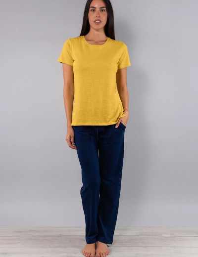 Пижама из хлопка Sielei CITY CI16 ocra/blu, Цвет: ocra/blu (желтый/синий), Размеры: 3XL, изображение 3