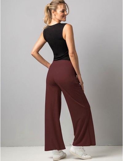 Трикотажные широкие штаны Sielei DAILY GS03 mogano, Цвет: mogano (махагон), Размеры: M, изображение 2