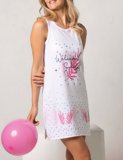 Короткая сорочка из хлопка Sielei FASHION SUMMER SU42 milk, Цвет: milk (молоко), Размеры: M, изображение 3