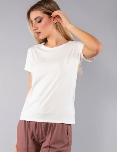 Футболка из вискозы Sielei DAILY MD09 bianco, Цвет: bianco (белый), Размеры: 2XL, изображение 3