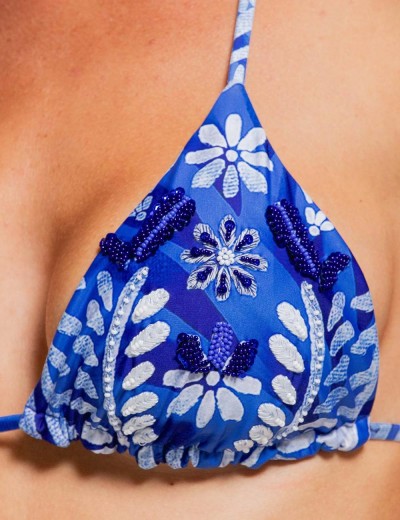 Купальный бюст шторка Cosita Linda CLB26072 MEXICAN BLAZE, Цвет: синий, Размеры: M, изображение 3