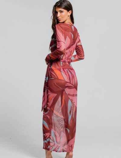 Длинное пляжное платье Cosita Linda CLC26053 RAINFOREST RADIANCE, Цвет: мульти, Размеры: M, изображение 3