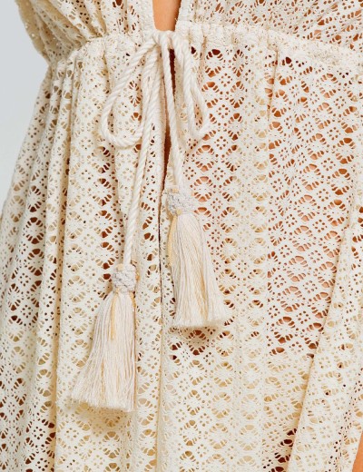 Пляжный халат Cosita Linda CLC26121 ETHEREAL NATURE, Цвет: молочный, Размеры: M, изображение 3