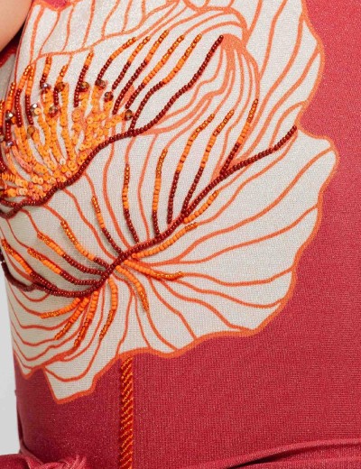 Совместный купальник Cosita Linda CLM26015 MAJESTIC POPPY, Цвет: терракотовый, Размеры: M, изображение 4