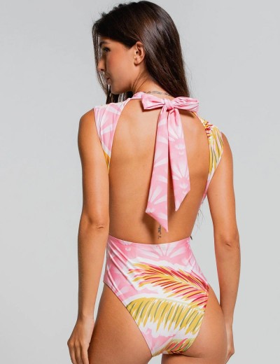 Закрытый купальник Cosita Linda CLM26116 SUNLIT PALMS, Цвет: мульти, Размеры: M, изображение 2