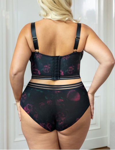 Трусы слипы Kris Line BLOSSOM briefs, Цвет: черный+сиреневый, Размеры: L, изображение 4