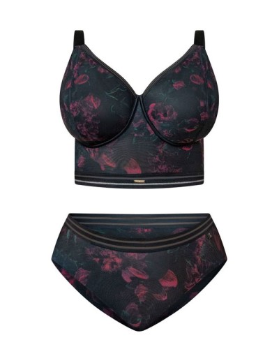 Трусы слипы Kris Line BLOSSOM briefs, Цвет: черный+сиреневый, Размеры: L, изображение 5