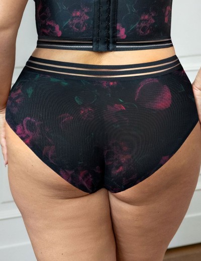 Трусы слипы Kris Line BLOSSOM briefs, Цвет: черный+сиреневый, Размеры: L, изображение 2