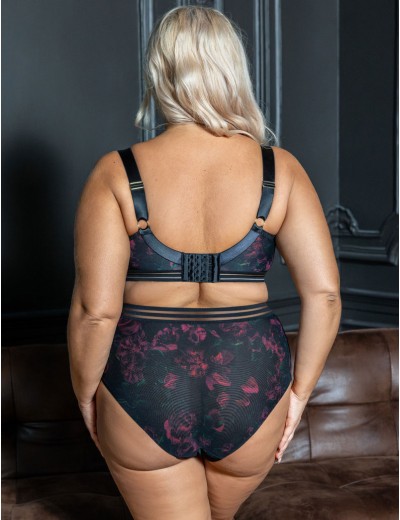 Трусы высокие Kris Line BLOSSOM briefs high waist, Цвет: черный+сиреневый, Размеры: XL, изображение 6