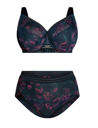 Трусы высокие Kris Line BLOSSOM briefs high waist, Цвет: черный+сиреневый, Размеры: XL, изображение 7