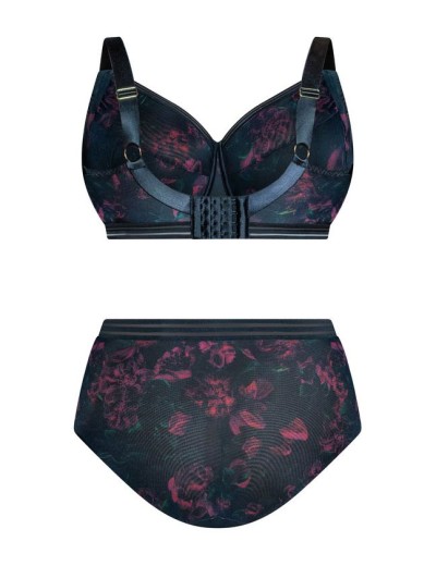 Трусы высокие Kris Line BLOSSOM briefs high waist, Цвет: черный+сиреневый, Размеры: XL, изображение 8