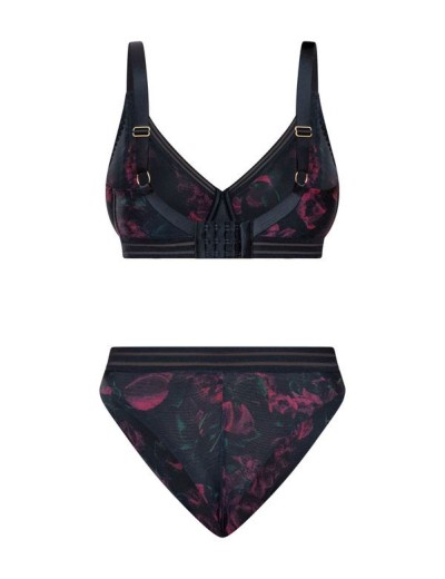 Бюстгальтер бралетт Kris Line BLOSSOM Soft Bralette, Цвет: черный+сиреневый, Размеры: 100E, изображение 8