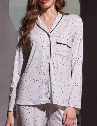 Трикотажная пижама Lormar BLOGGER 654049LU latte, Цвет: latte (кремовый), Размеры: L, изображение 3